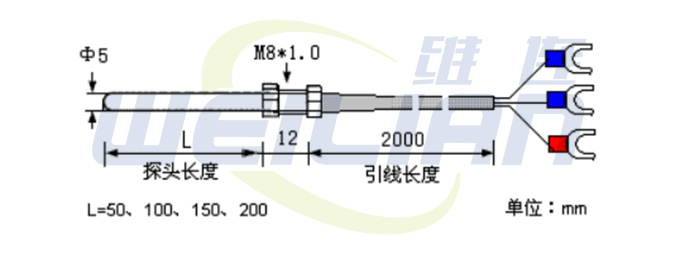 pt100温度传感器接法 上海维连电子