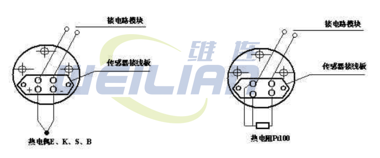 一体化温度传感器两线制三线制接法 上海松江维连电子