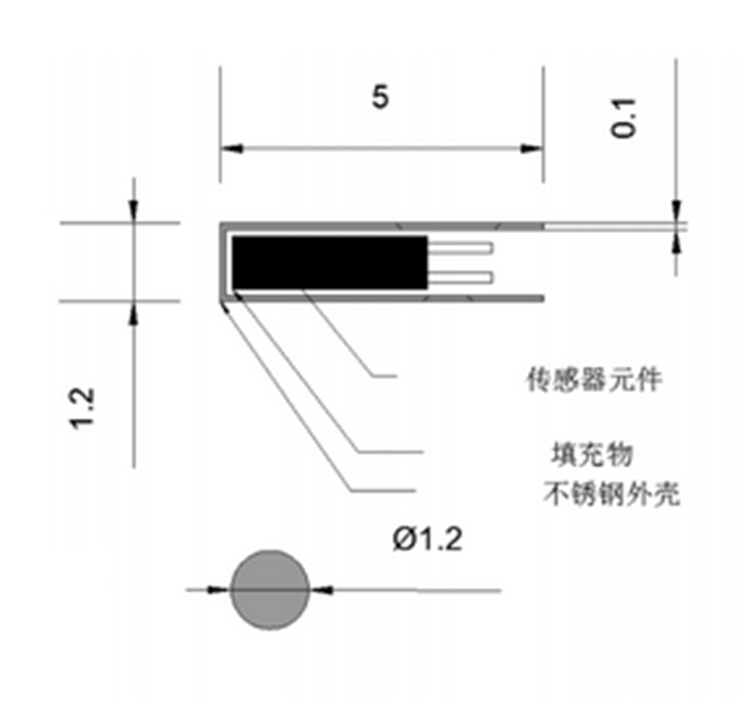 TR29微型温度传感器视图 上海维连电子