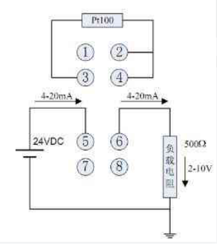 温度变送器怎么接线图 上海维连电子