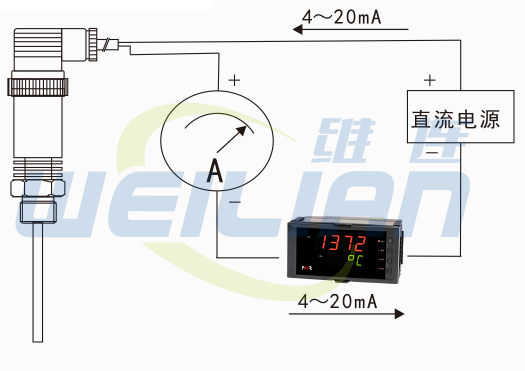 T14系列铂电阻温度传感器仪表连接 维连温度传感器