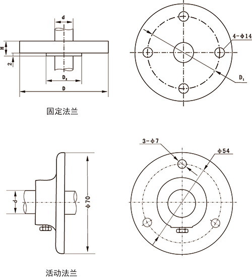 T10系列防爆型铂电阻温度传感器 固定螺母 上海维连