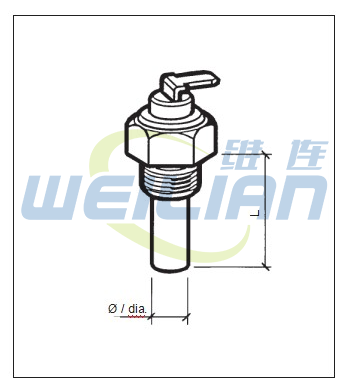 TC110水温传感器外形尺寸 维连温度传感器