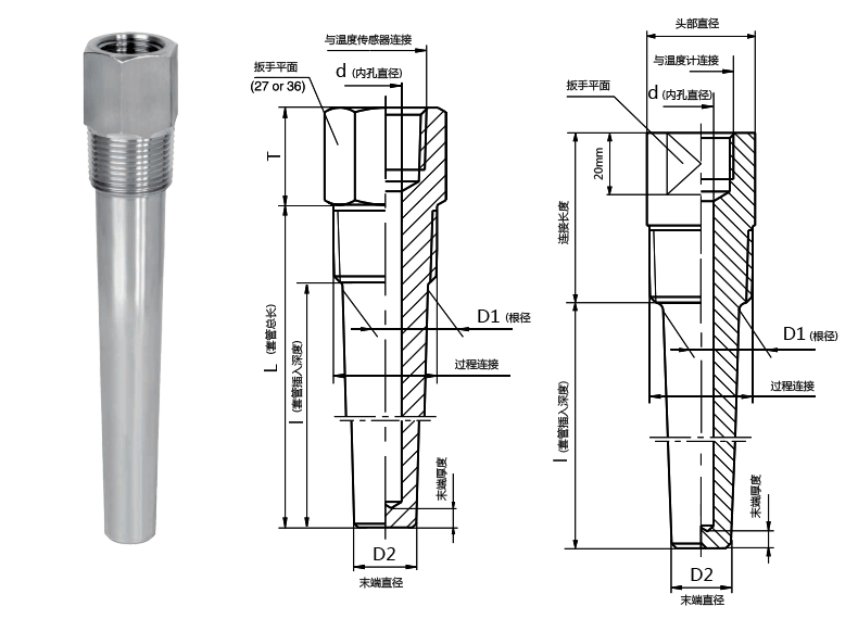 温度传感器套管 维连温度传感器