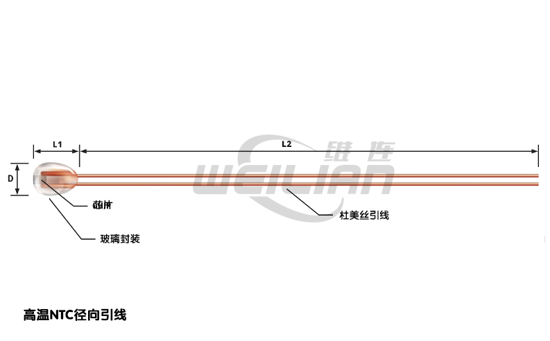 不锈钢 304 封闭式金属管 维连温度传感器