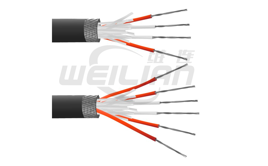 6芯、镀锡铜屏蔽PRT传感器电缆/电线 维连温度传感器