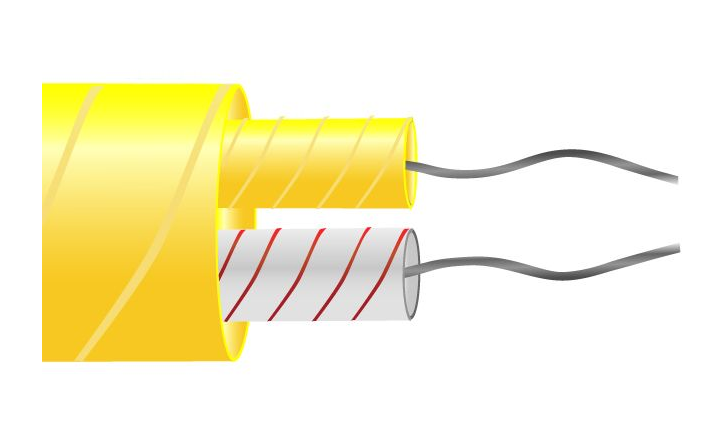 K型玻璃纤维绝缘扁平对电缆/电线(ANSI) 维连温度传感器