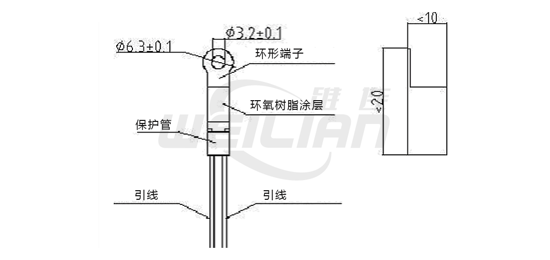 电池组ntc温度传感器 维连温度传感器